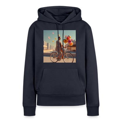 Fahrt ins Ungewisse (mit Blumen) | Frauen Premium Hoodie - Navy