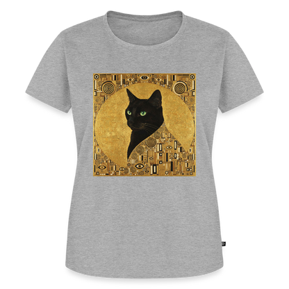 Adele… aber sie schnurrt – Goldene Katze à la Klimt | Frauen Premium T-Shirt - Grau meliert