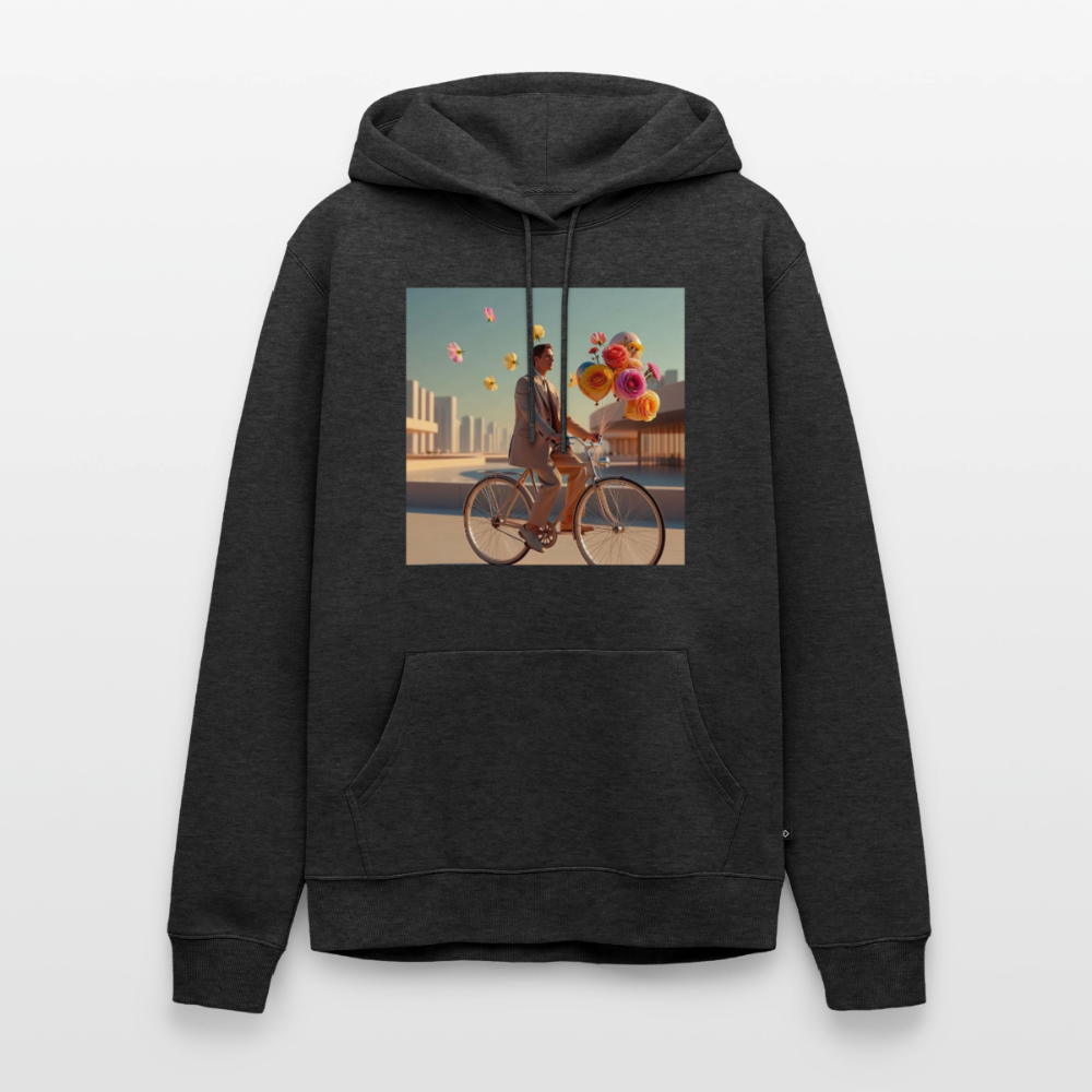 Fahrt ins Ungewisse (mit Blumen) | Männer Premium Hoodie - Anthrazit meliert