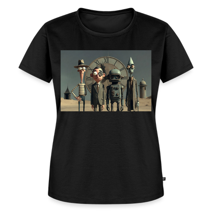 Pünktlich zu spät – Die seltsame Gesellschaft | Frauen Premium T-Shirt - Schwarz