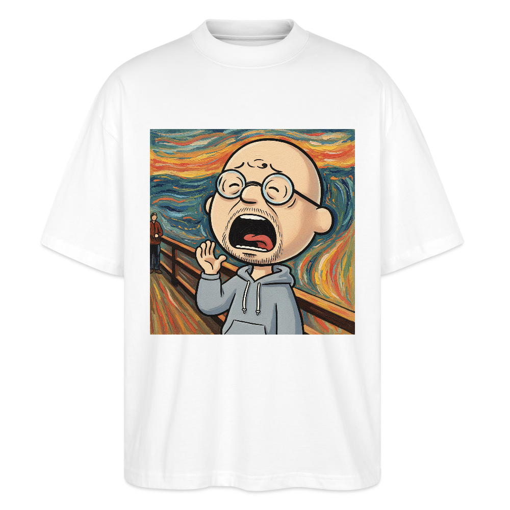 Der Schrei… aber heute bin ich dran | Stanley/Stella Oversized Unisex Bio T-Shirt Blaster - Weiß