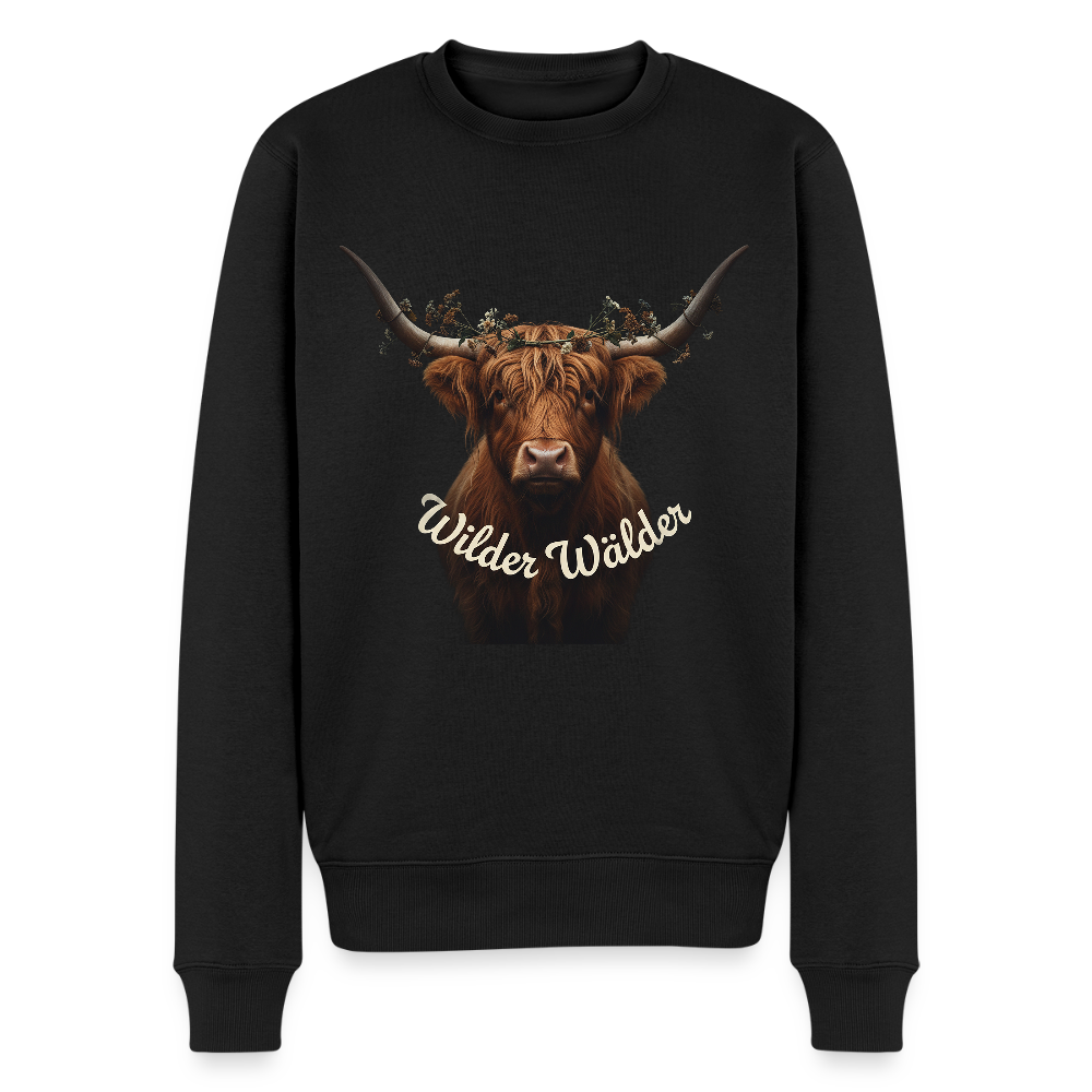 Wilder Wälder – Schwarzwald Highland Rind |  Männer Premium Pullover - Schwarz