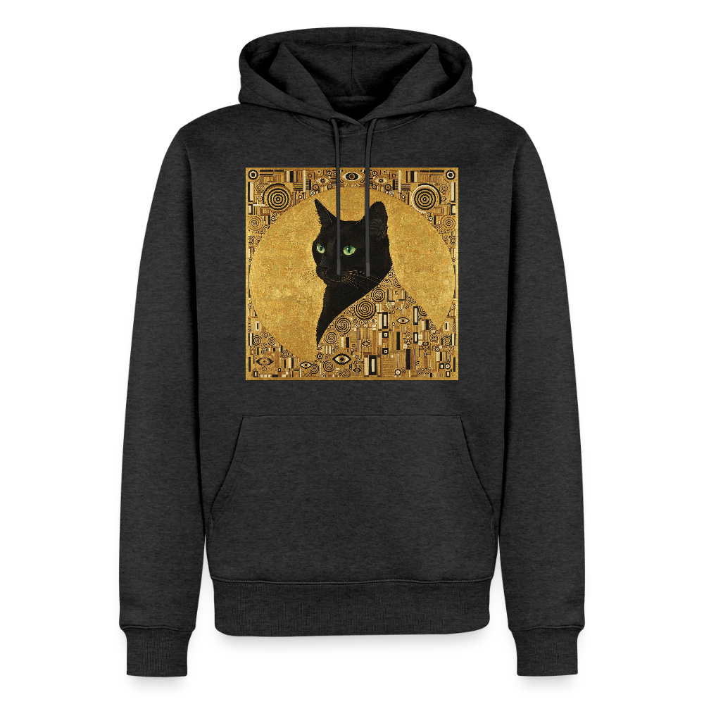 Adele… aber sie schnurrt – Goldene Katze à la Klimt | Männer Premium Hoodie - Anthrazit meliert