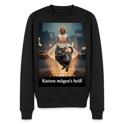 Katzen mögen’s heiß |  Männer Premium Pullover - Schwarz