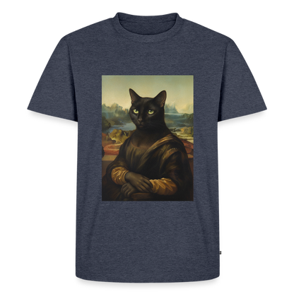 Mona Lisa… aber es ist eine Katze | Männer Premium T-Shirt - Jeansblau 