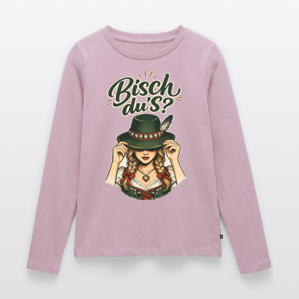 Bisch du’s? – Der Blick sagt alles | Frauen Premium Bio Langarmshirt - Altrosa