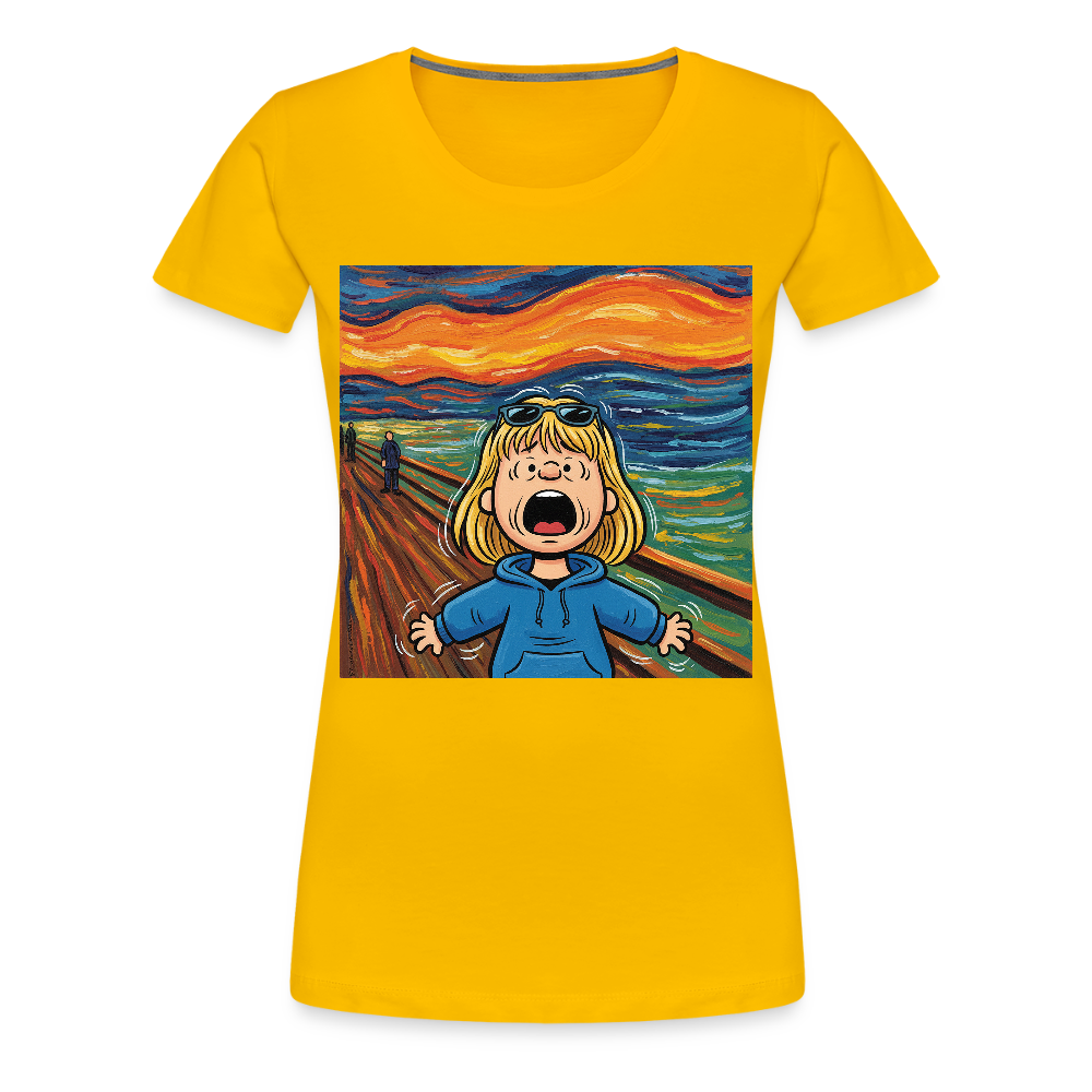 Der Schrei… manchmal bist du es selbst | Frauen Premium T-Shirt - Sonnengelb