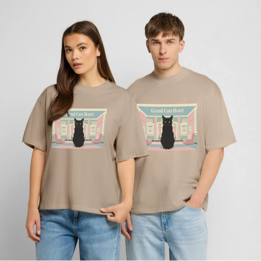 Grand Hotel Krümel | Stanley/Stella Oversized Unisex Bio T-Shirt Blaster - Steingrau