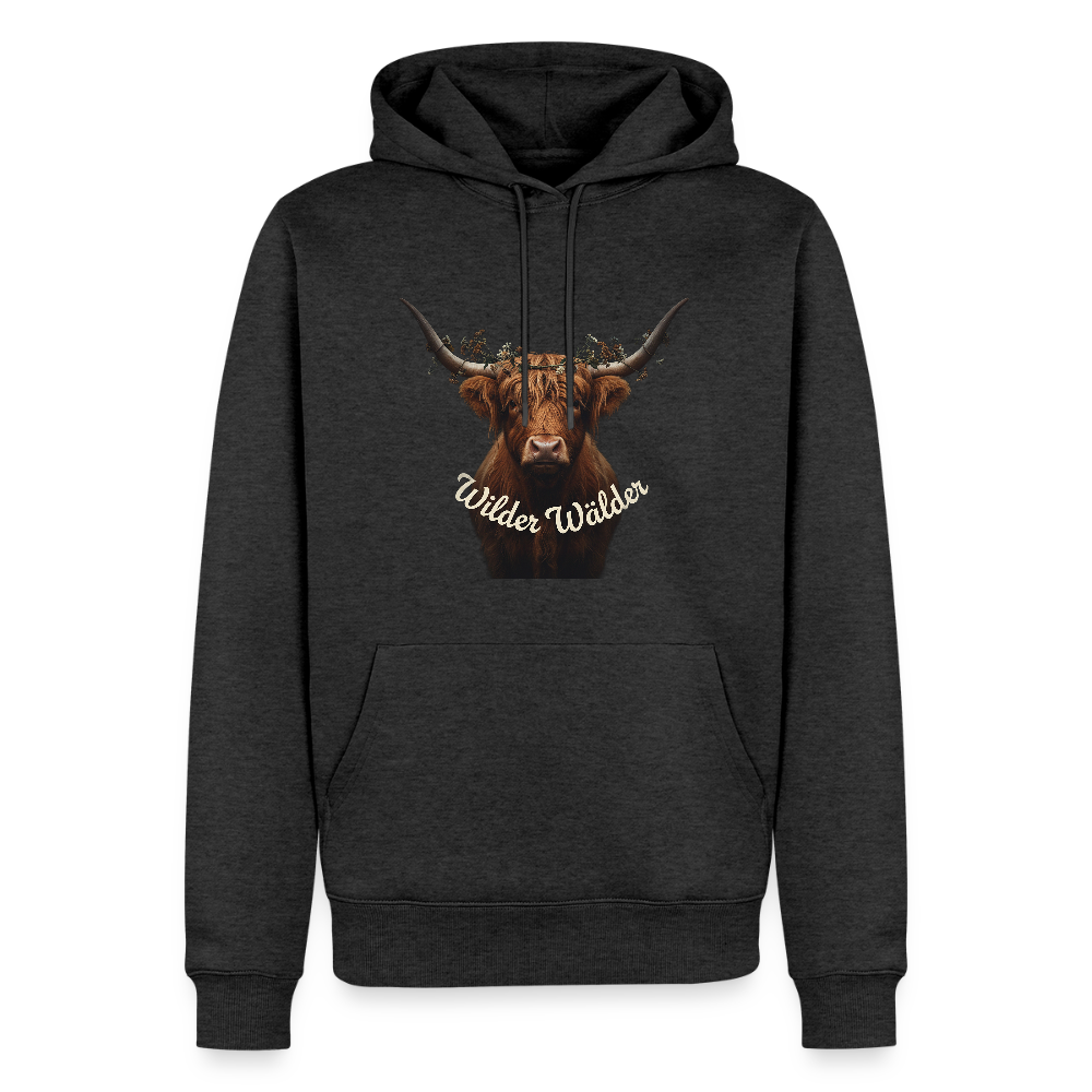 Wilder Wälder – Schwarzwald Highland Rind | Männer Premium Hoodie - Anthrazit meliert
