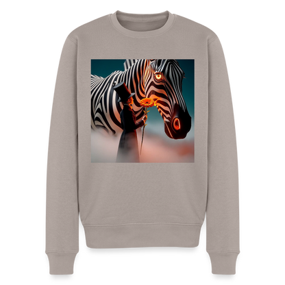Blumen für ein Zebra |  Männer Premium Pullover - Taupe