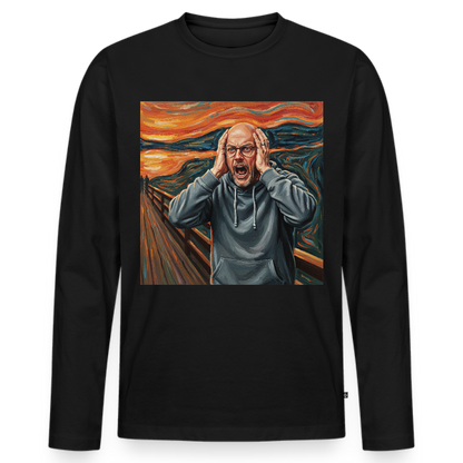 Der Schrei… wenn es wirklich reicht | Männer Premium Bio Langarmshirt - Schwarz