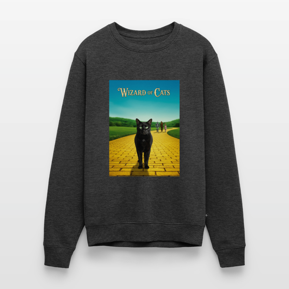 Wizard of Cats – Der gelbe Weg gehört Krümel |  Männer Premium Pullover - Anthrazit meliert