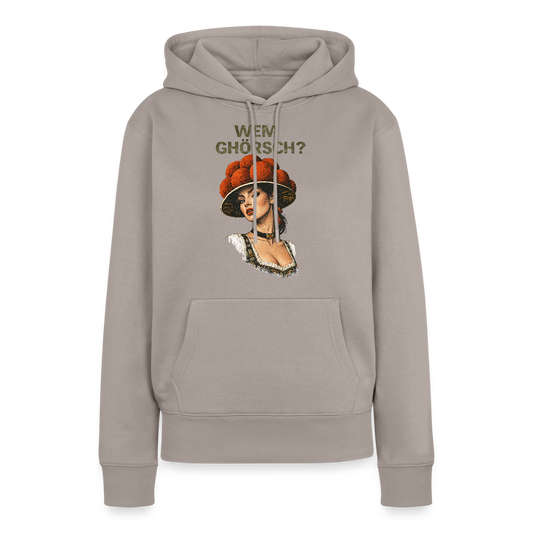 Wem ghörsch? – Schwarzwald Edition | Frauen Premium Hoodie - Taupe