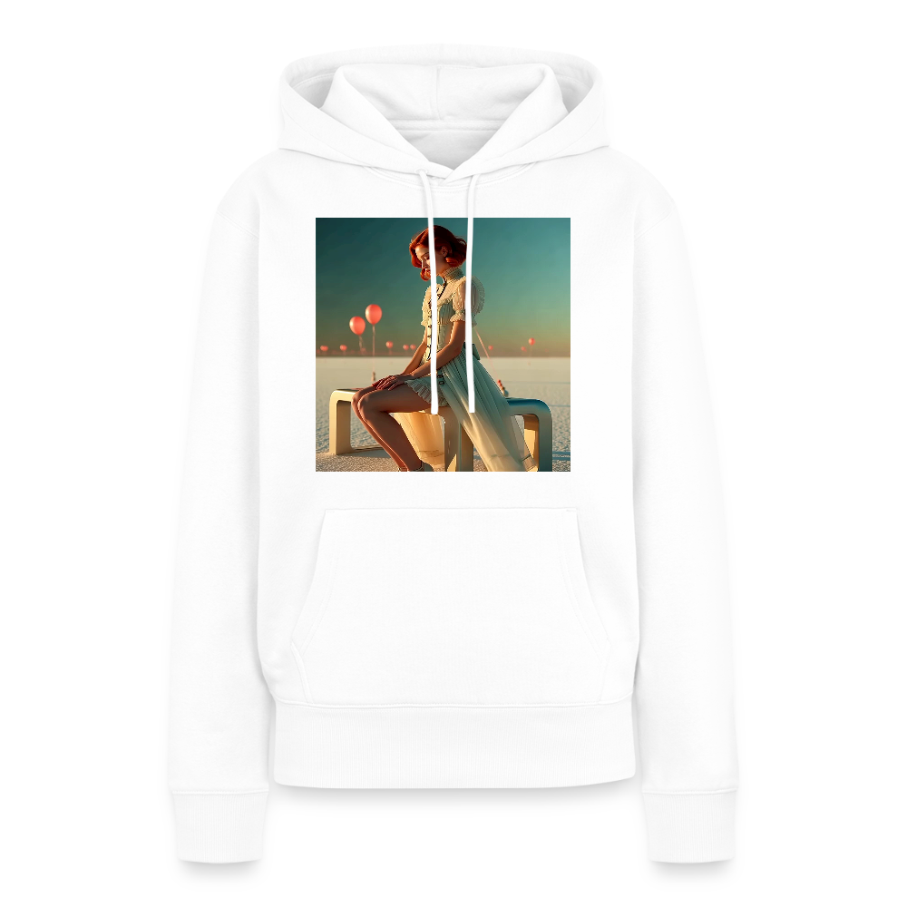 Leise Gedanken bei lauter Farben | Frauen Premium Hoodie - Weiß