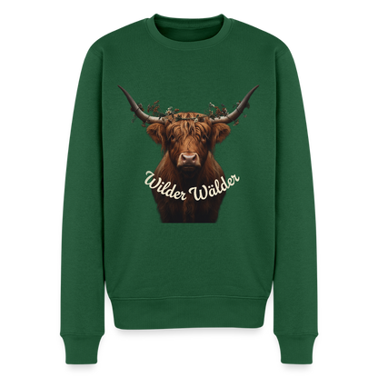 Wilder Wälder – Schwarzwald Highland Rind |  Männer Premium Pullover - Flaschengrün