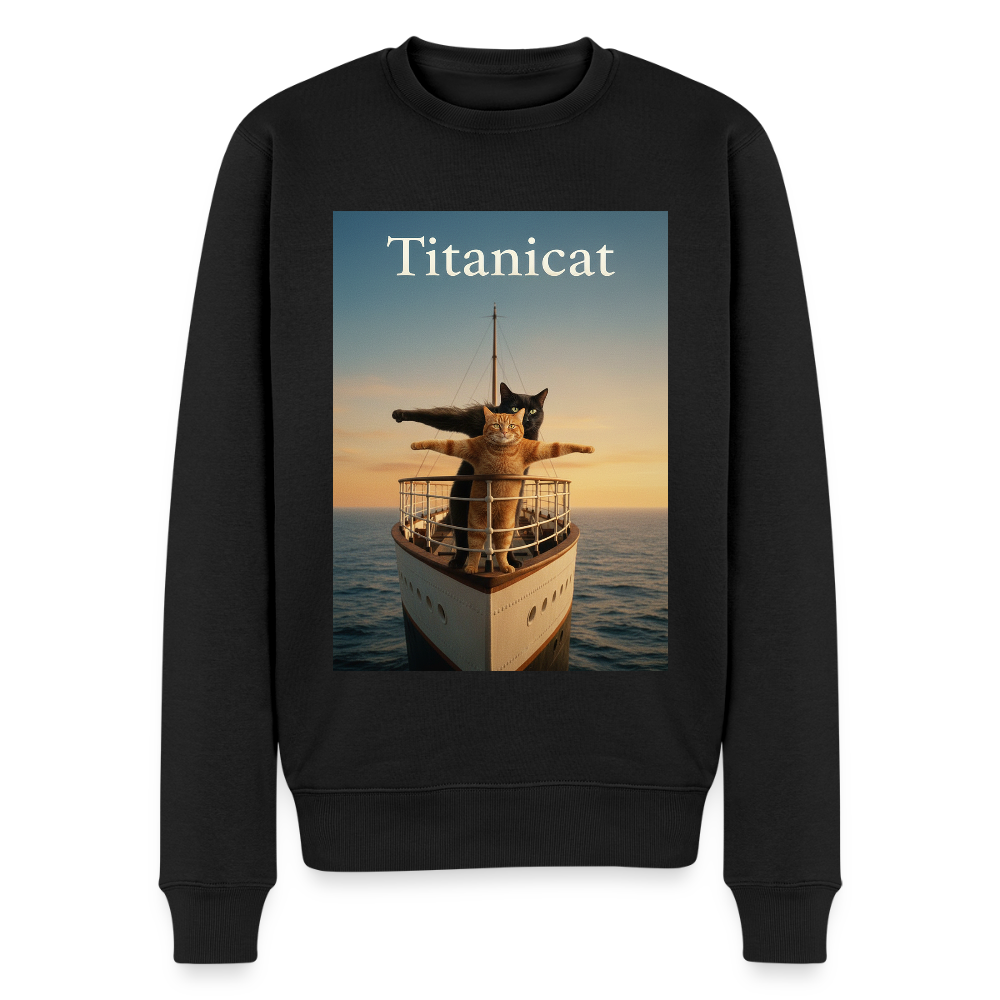 Titanicat – Ich bin der König der Kratzbäume |  Männer Premium Pullover - Schwarz