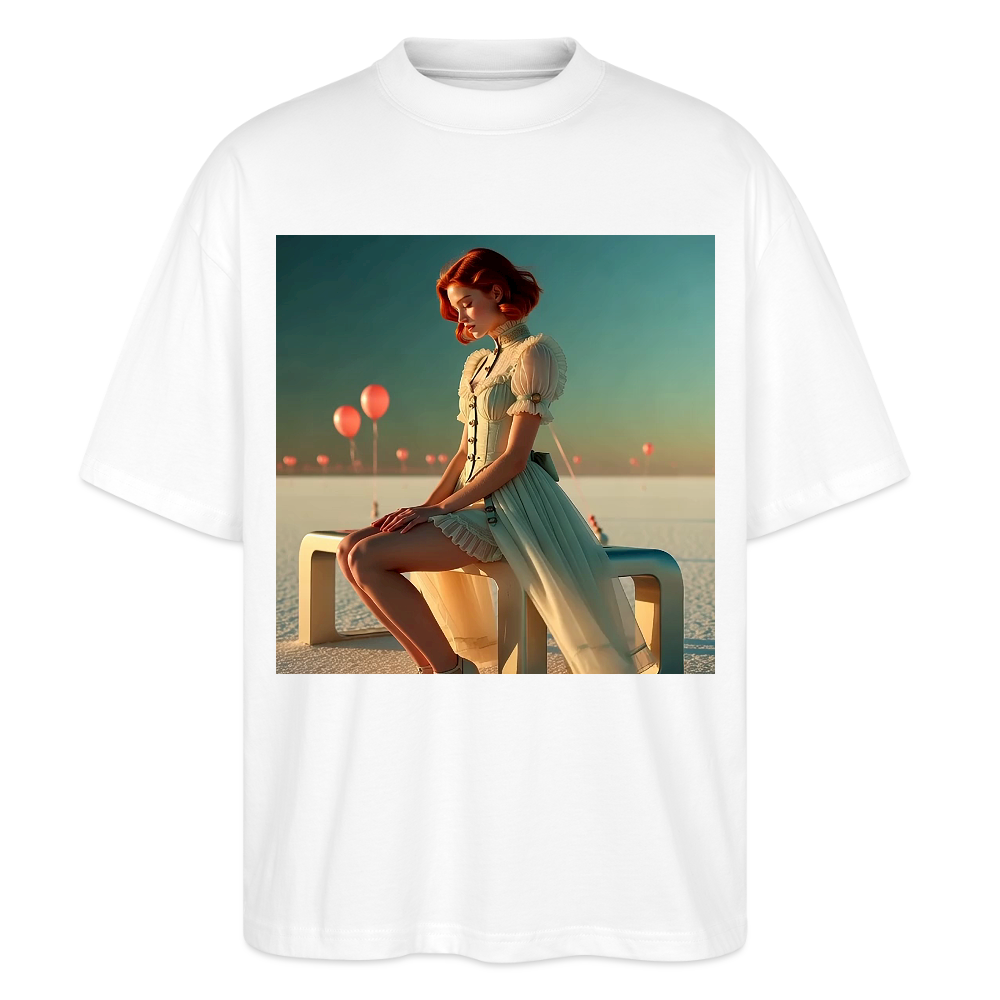 Leise Gedanken bei lauter Farben | Stanley/Stella Oversized Unisex Bio T-Shirt Blaster - Weiß