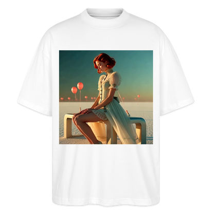 Leise Gedanken bei lauter Farben | Stanley/Stella Oversized Unisex Bio T-Shirt Blaster - Weiß