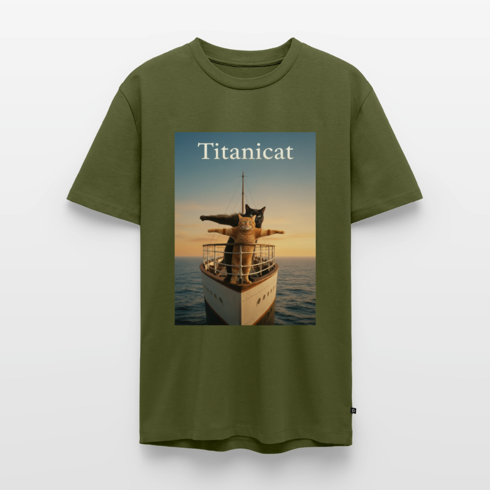 Titanicat – Ich bin der König der Kratzbäume | Männer Premium T-Shirt - Khaki