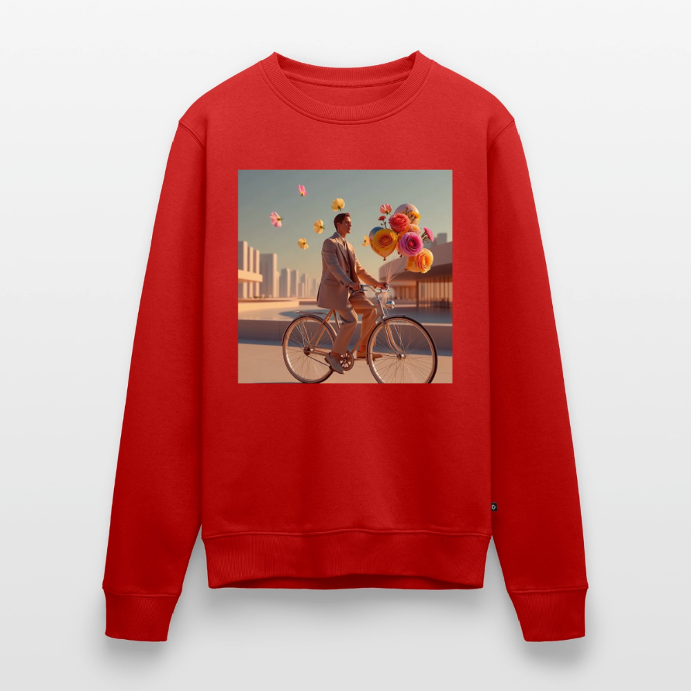 Fahrt ins Ungewisse (mit Blumen) |  Männer Premium Pullover - Rot