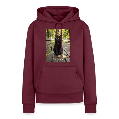 Forrest Cat – Krümel wartet | Frauen Premium Hoodie - Burgunderrot