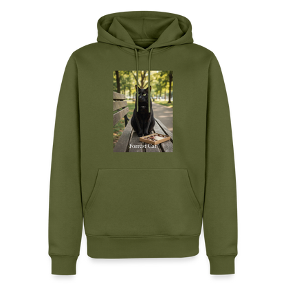 Forrest Cat – Krümel wartet | Männer Premium Hoodie - Khaki