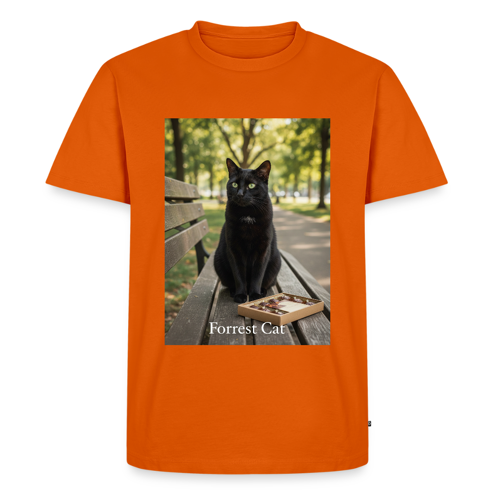 Forrest Cat – Krümel wartet | Männer Premium T-Shirt - Orange 