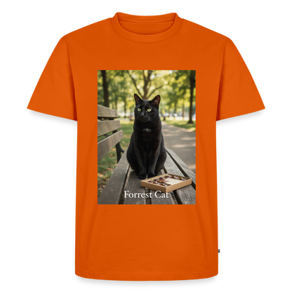 Forrest Cat – Krümel wartet | Männer Premium T-Shirt - Orange 