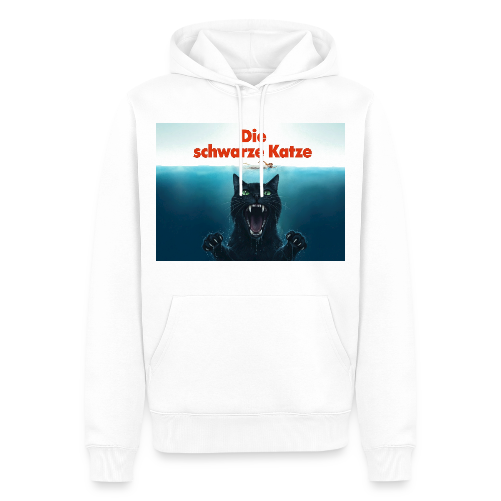 Die schwarze Katze - Krümel taucht auf | Männer Premium Hoodie - Weiß