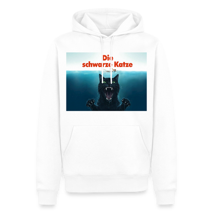 Die schwarze Katze - Krümel taucht auf | Männer Premium Hoodie - Weiß