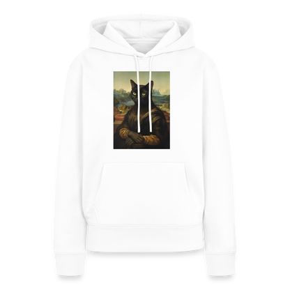Mona Lisa… aber es ist eine Katze | Frauen Premium Hoodie - Weiß