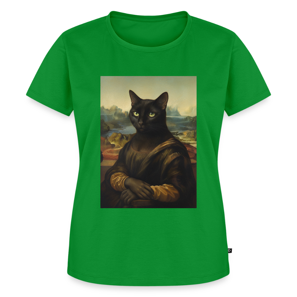 Mona Lisa… aber es ist eine Katze | Frauen Premium T-Shirt - Grün