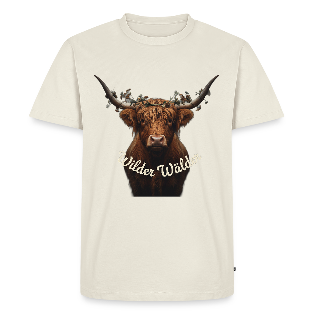 Wilder Wälder – Schwarzwald Highland Rind | Männer Premium T-Shirt - Naturweiß