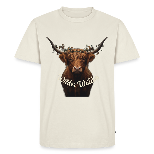 Wilder Wälder – Schwarzwald Highland Rind | Männer Premium T-Shirt - Naturweiß