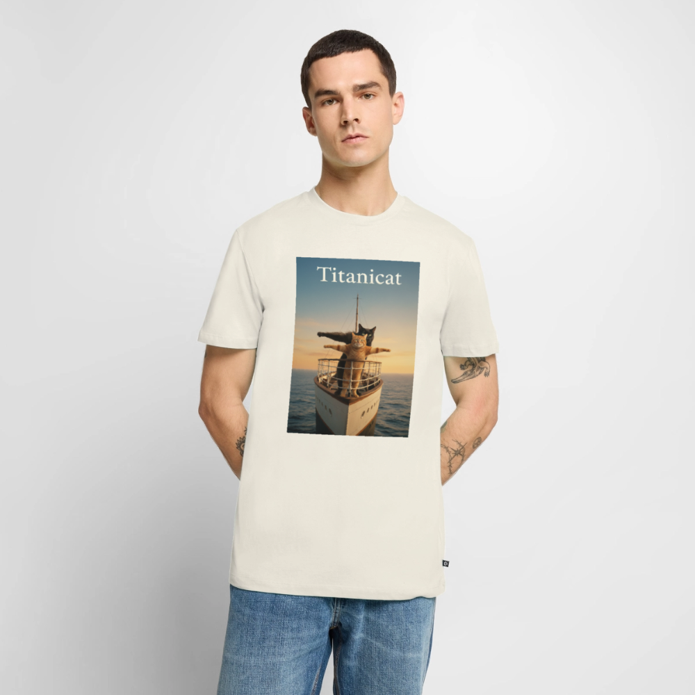 Titanicat – Ich bin der König der Kratzbäume | Männer Premium T-Shirt - Naturweiß
