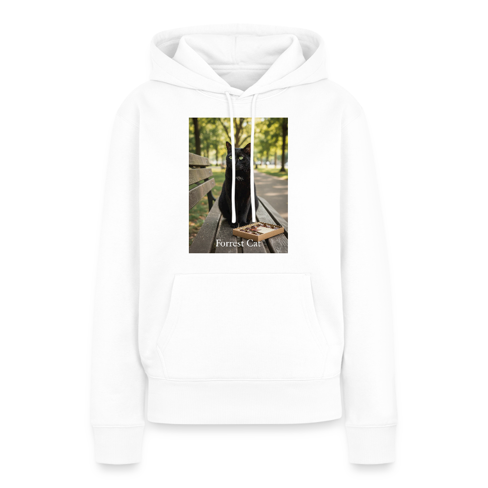 Forrest Cat – Krümel wartet | Frauen Premium Hoodie - Weiß