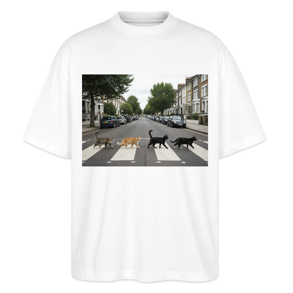 The Purrfect Crossing – Wir waren vor der Band da | Stanley/Stella Oversized Unisex Bio T-Shirt Blaster - Weiß