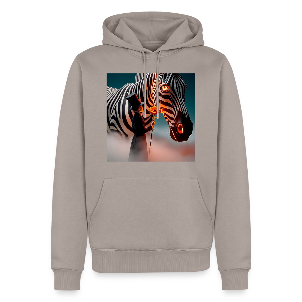 Blumen für ein Zebra | Männer Premium Hoodie - Taupe