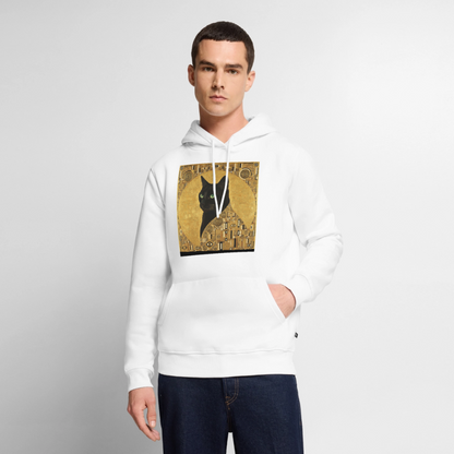 Adele… aber sie schnurrt – Goldene Katze à la Klimt | Männer Premium Hoodie - Weiß