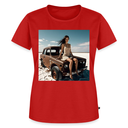 Warten auf irgendwas | Frauen Premium T-Shirt - Rot