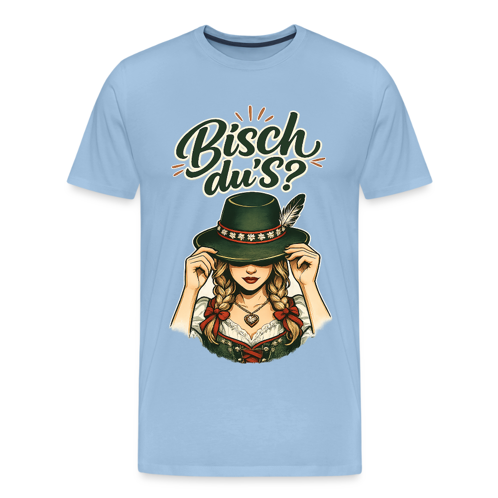 Bisch du’s? – Der Blick sagt alles | Männer Premium T-Shirt - Sky