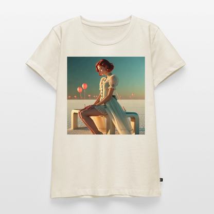 Leise Gedanken bei lauter Farben | Frauen Premium T-Shirt - Naturweiß