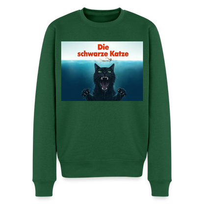 Die schwarze Katze - Krümel taucht auf |  Männer Premium Pullover - Flaschengrün