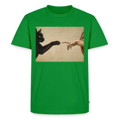 Die Erschaffung Adams… aber die Katze war schneller | Männer Premium T-Shirt - Grün