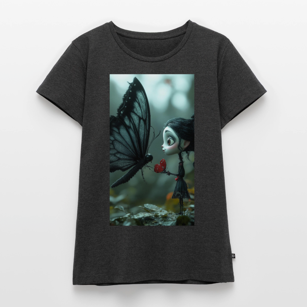 Mut für einen Moment | Frauen Premium T-Shirt - Anthrazit meliert