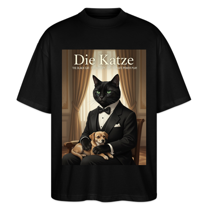 Die Katze – Krümel regelt das | Stanley/Stella Oversized Unisex Bio T-Shirt Blaster - Schwarz