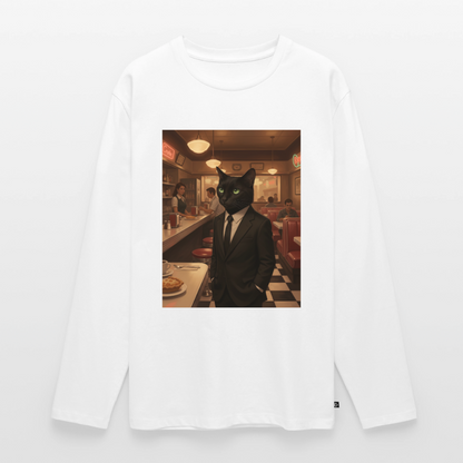 Krümel – Royale mit Pfote | Männer Premium Bio Langarmshirt - Weiß