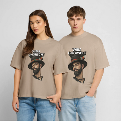 Wem ghörsch? – Alemannische Klärung | Stanley/Stella Oversized Unisex Bio T-Shirt Blaster - Steingrau