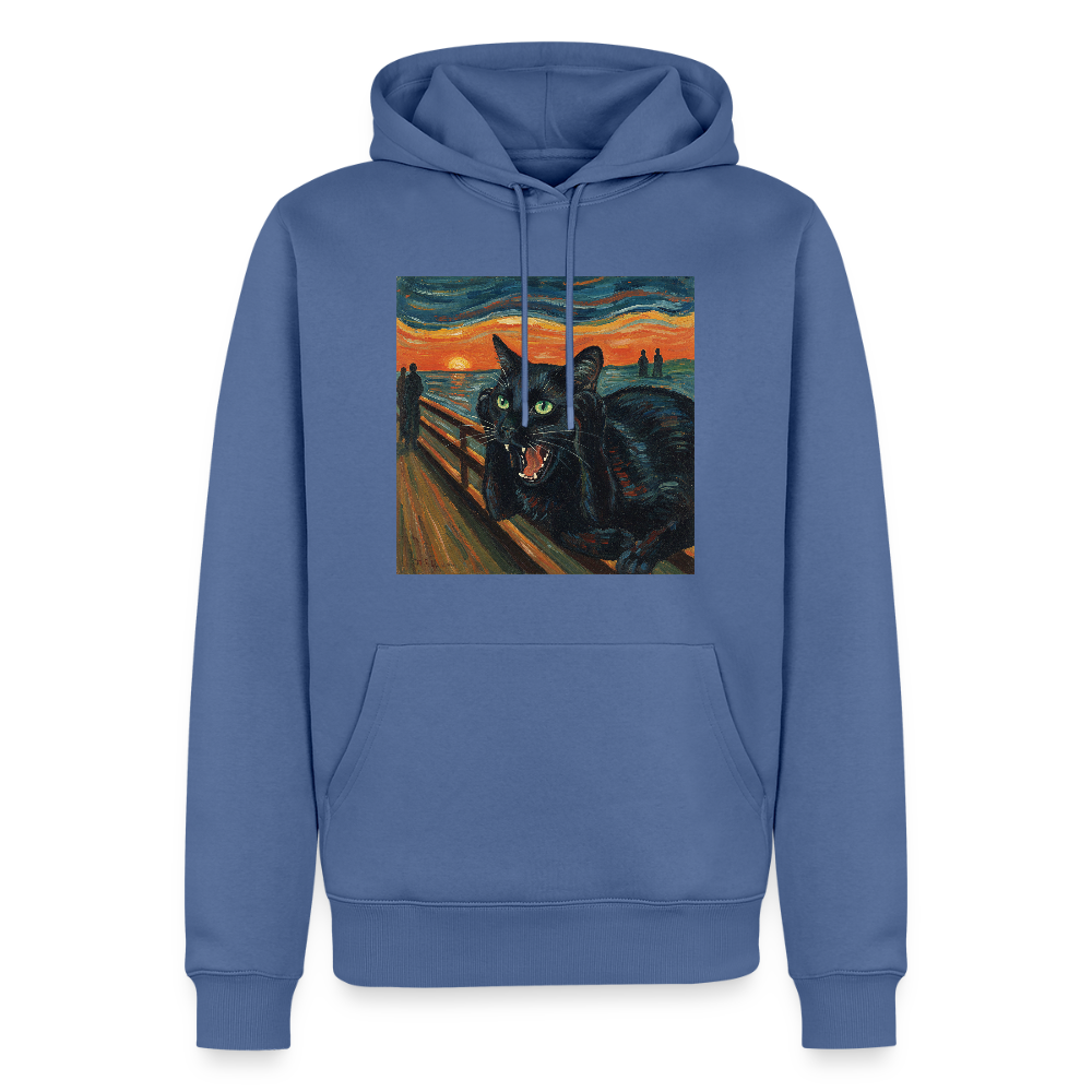 Der Schrei… aber die Katze hat’s zuerst gemerkt | Männer Premium Hoodie - Taubenblau