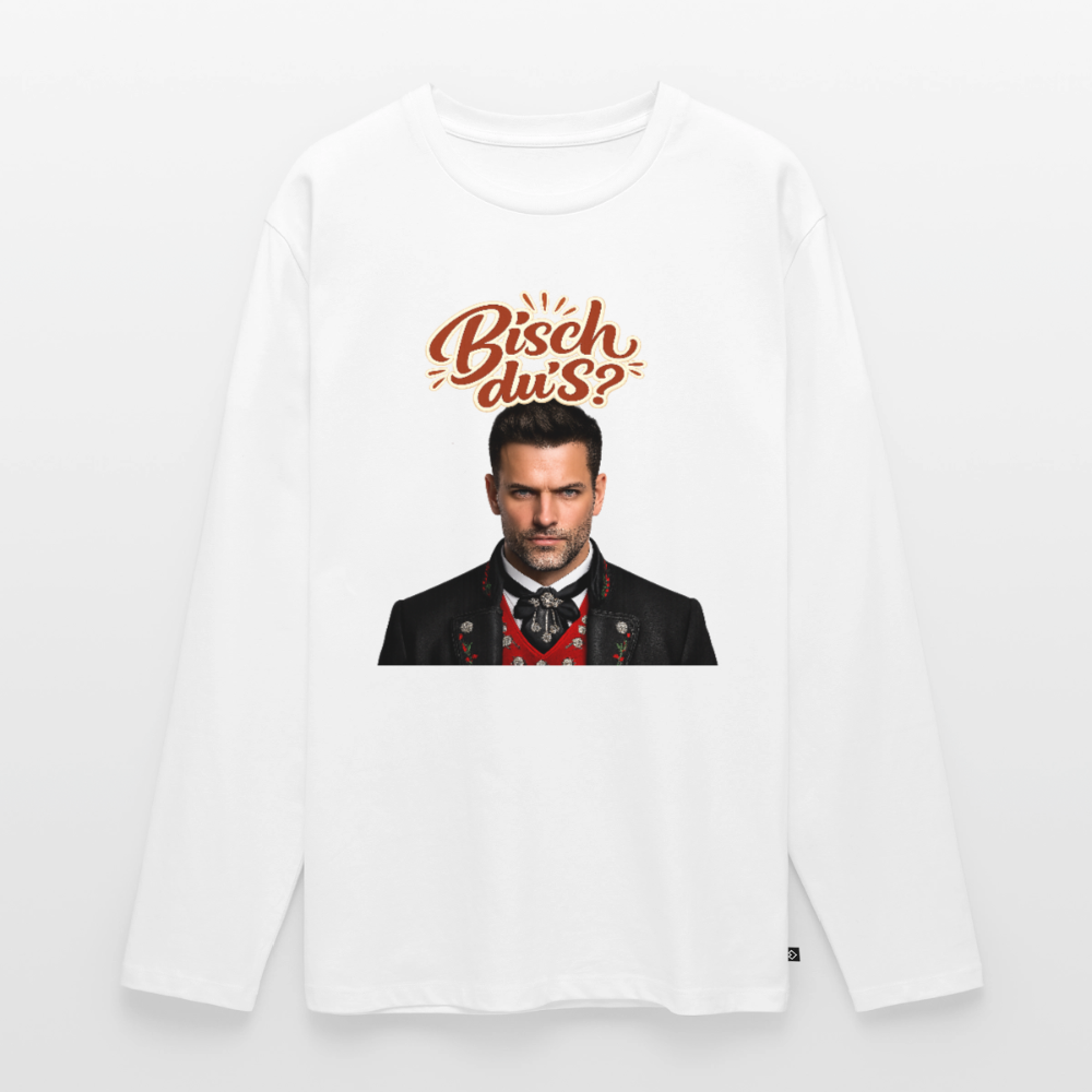 Bisch du’s? – Schwarzwaldkerl | Männer Premium Bio Langarmshirt - Weiß